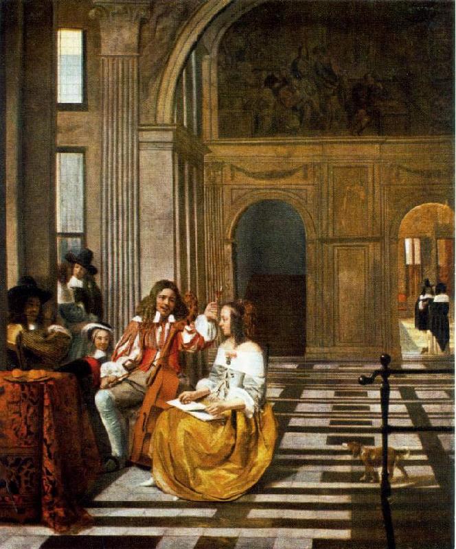 HOOCH, Pieter de Company Making Music af china oil painting image